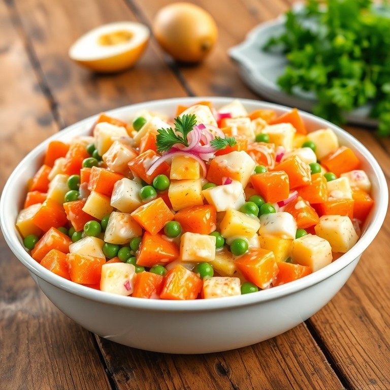 Salada Russa Cremosa e Fresca