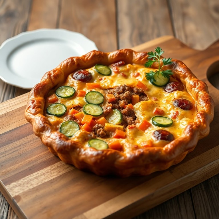 Torta de Legumes com Carne Moída e Queijo Quartz