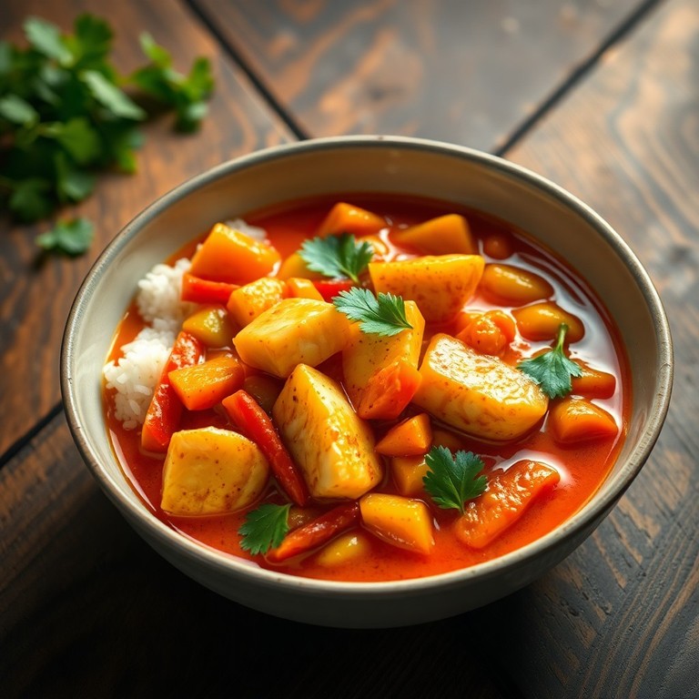 Curry de Pescado con Leche de Coco y Verduras