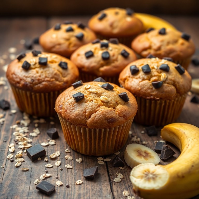 Dinkelmehl-Bananen-Muffins mit Schokoladenstückchen - Mr. Cook