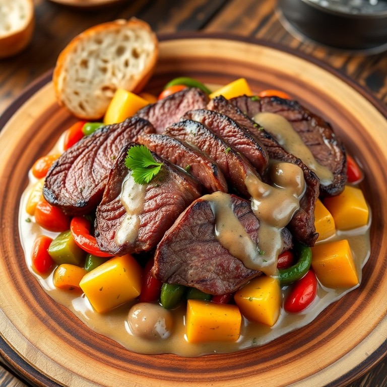 Sauté de Steak aux Légumes Crémé