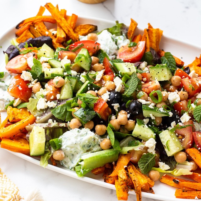 Low FODMAP Loaded Mediterranean Street Fries