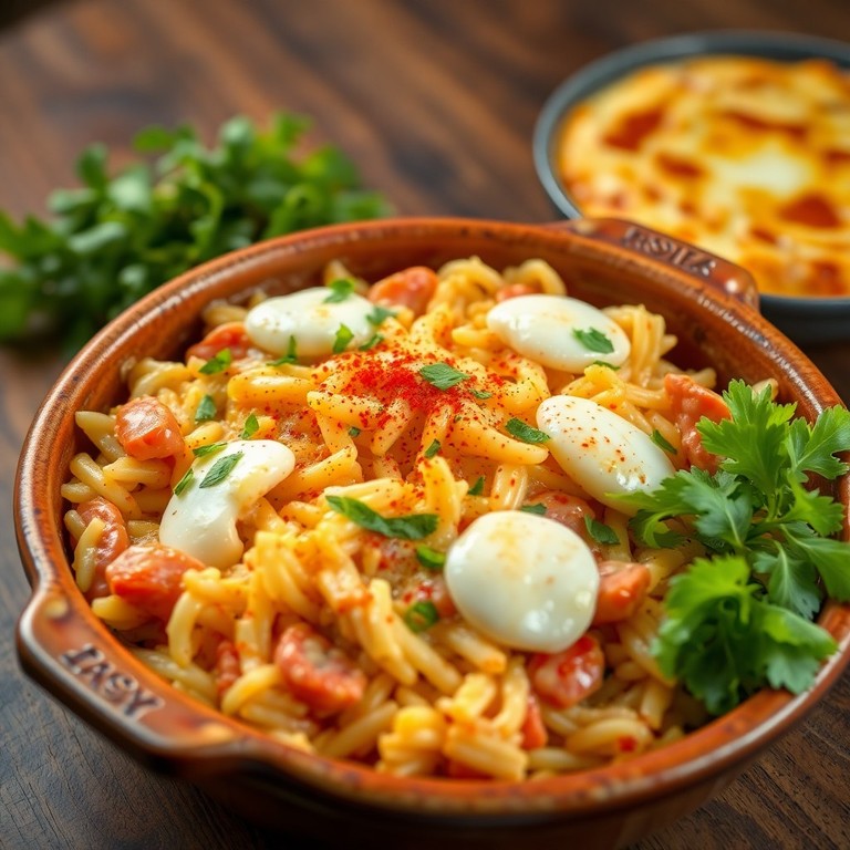 Arroz de Forno Cremoso com Feijão e Calabresa