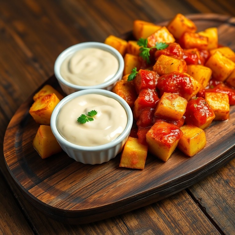 Patatas Bravas con Alioli de Ajo