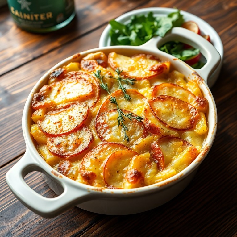 Gratin Savoyard de Pommes de Terre, Poireaux et Pommes