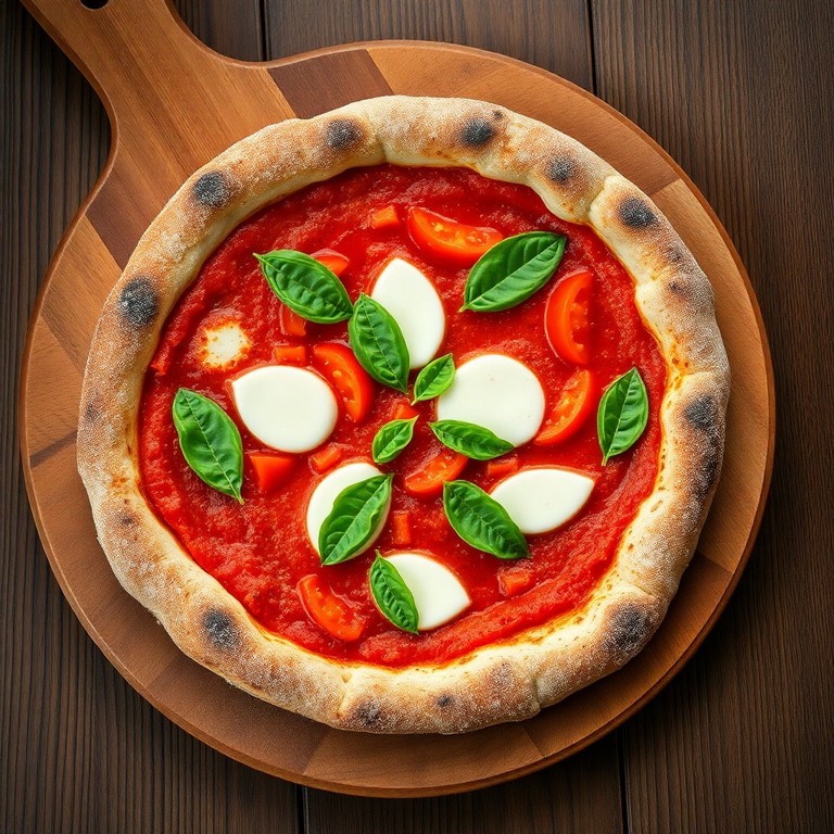 Pizza Margherita auf Sauerteig