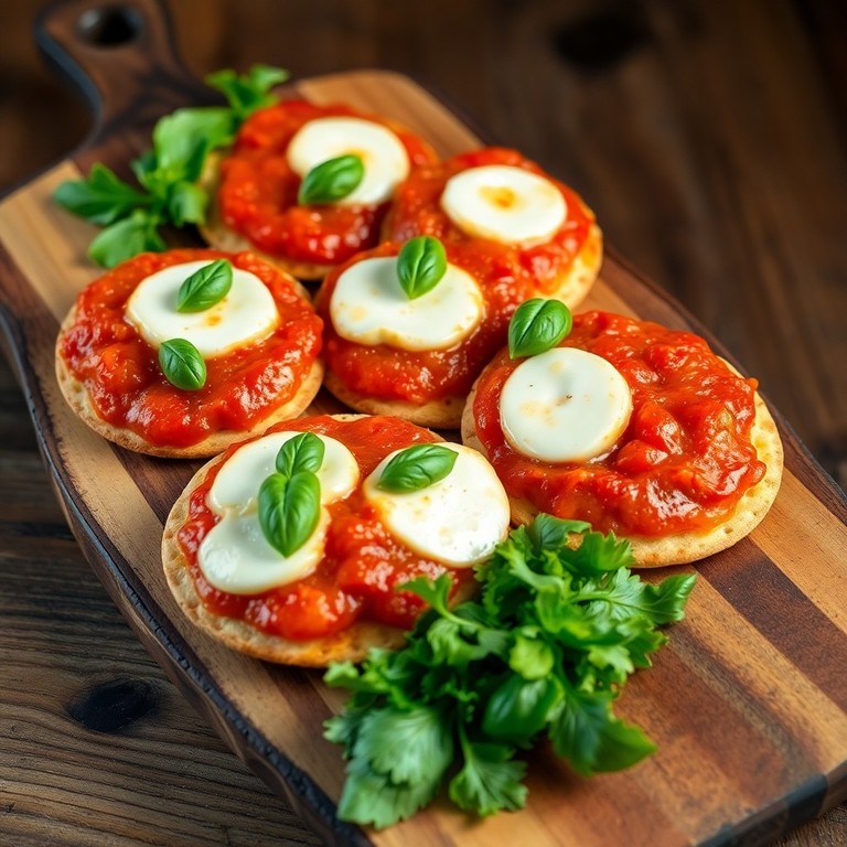 Pizzas Express sur Pain Azyme, Sauce Tomate et Basilic