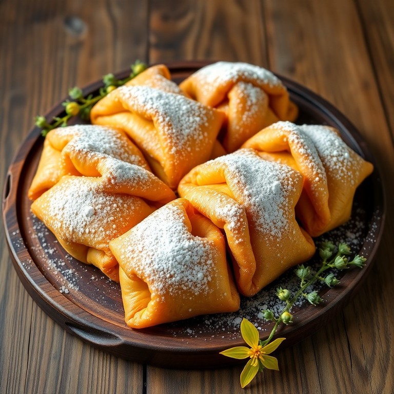 Pardule mit Zitronenmyrte und Safran