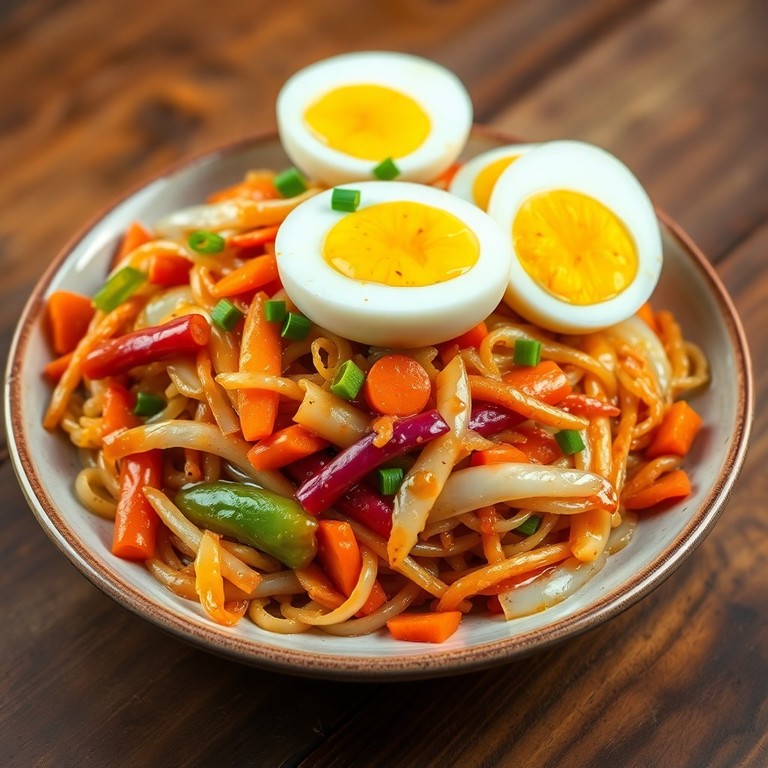 Yakisoba Expresso com Macarrão Instantâneo, Repolho e Ovo