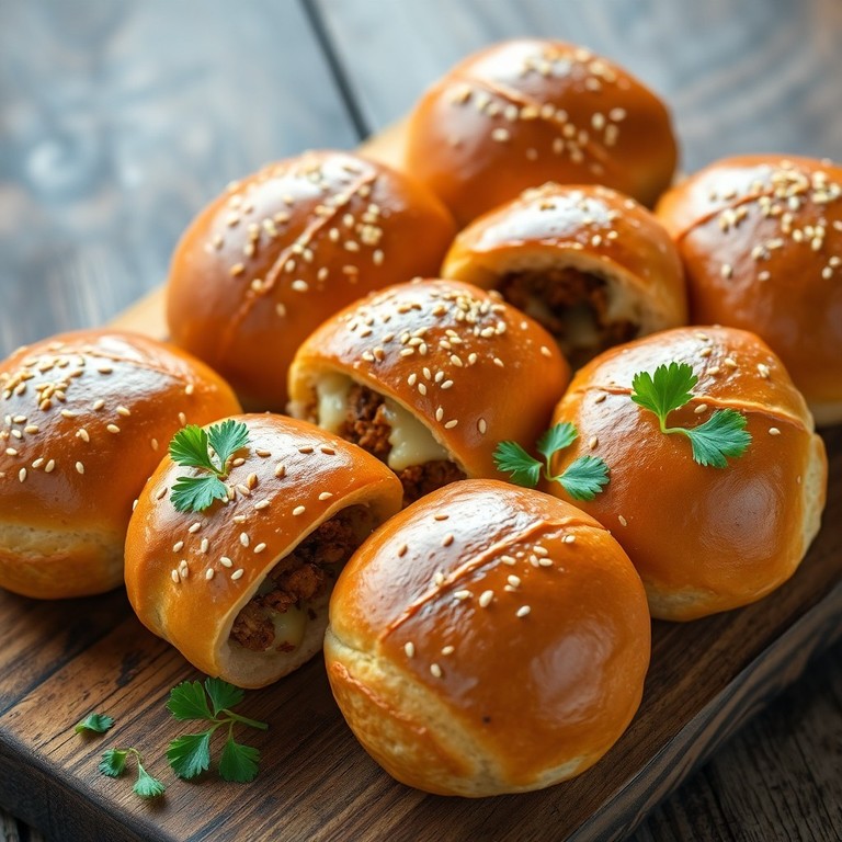 Spicy Hamburg and Cheese Bread Rolls