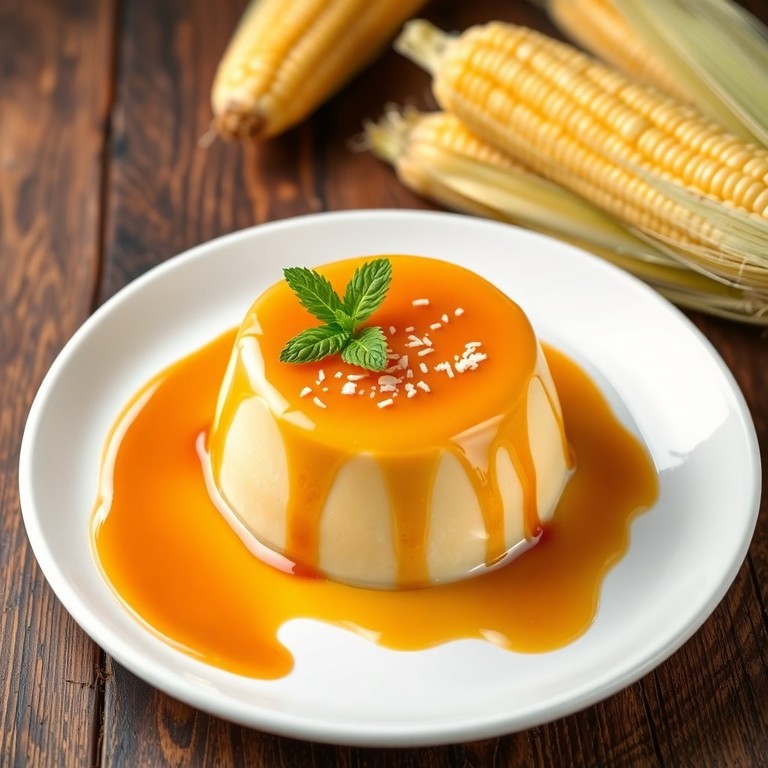 Pudim de Milho com Caramelo e Leite Condensado
