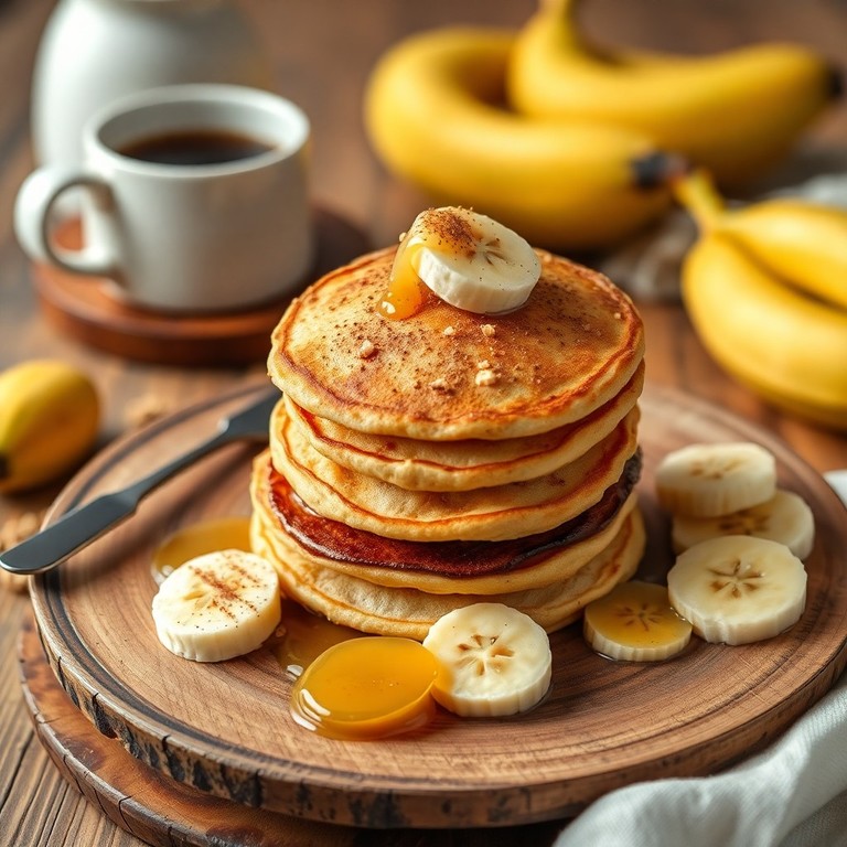 Panquecas Integrais de Banana da Terra com Canela