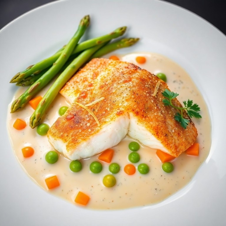 Dorade mit Leipziger Allerlei und Zitronenspargel