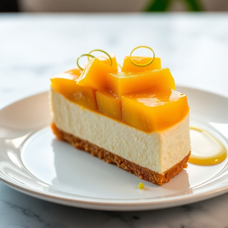 Cheesecake Mangue Caramélisée et Gingembre