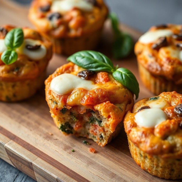 Muffins végétariens aux champignons et mozzarella