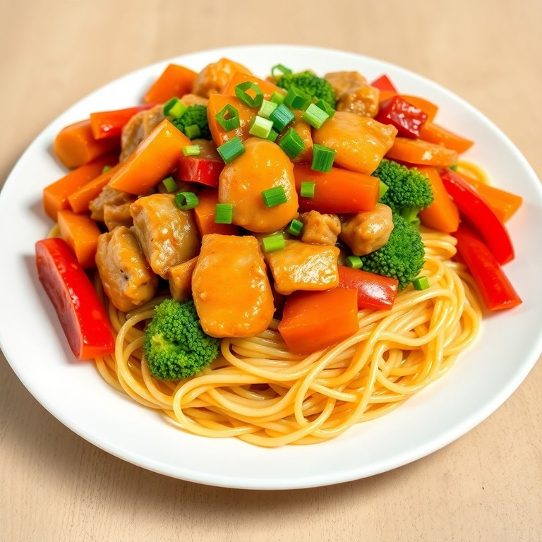 Stir-fry de Vegetais Orientais com Peru e Molho Agridoce