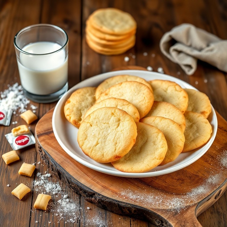 Cookies Crocantes de Farinha, Manteiga e Açúcar com Toque de Nesquik