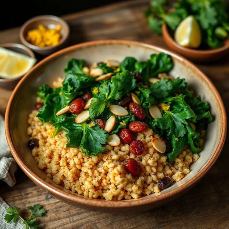 Poêlée de Kale et Boulgour aux Saveurs Orientales
