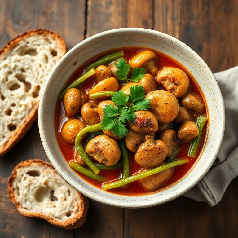 Mediterranean Cactus and Mushroom Stew