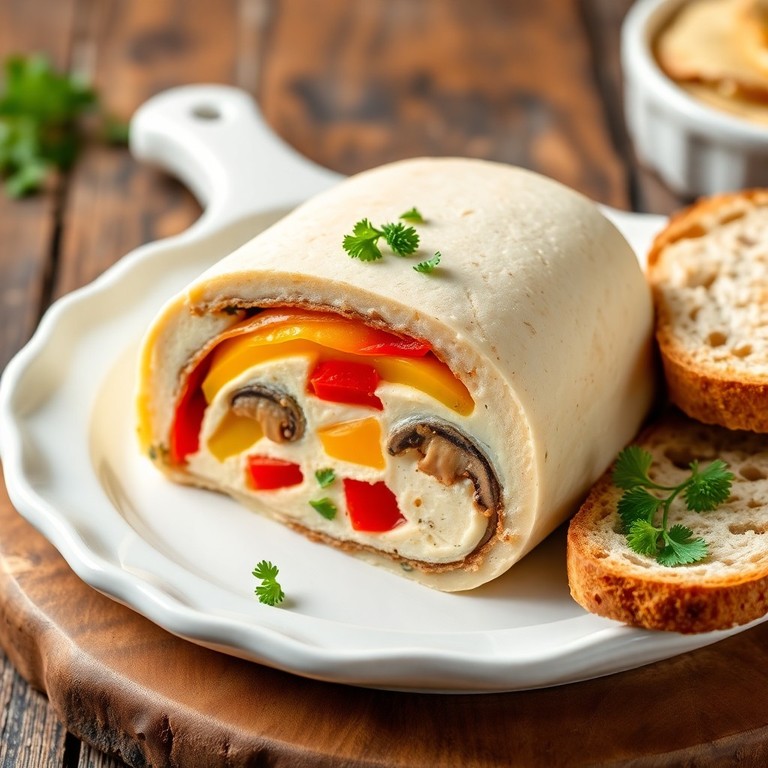 Käse-Steinpilz Terrine mit Paprika