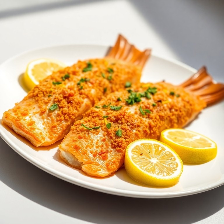 Crispy Air-Fried Seabass Fillets with Lemon Herb
