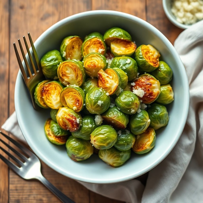 Garlic Parmesan Roasted Brussels Sprouts