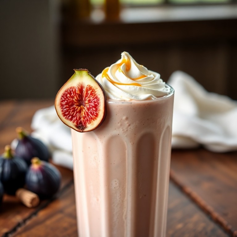 Fig Milkshake with Vanilla and Honey