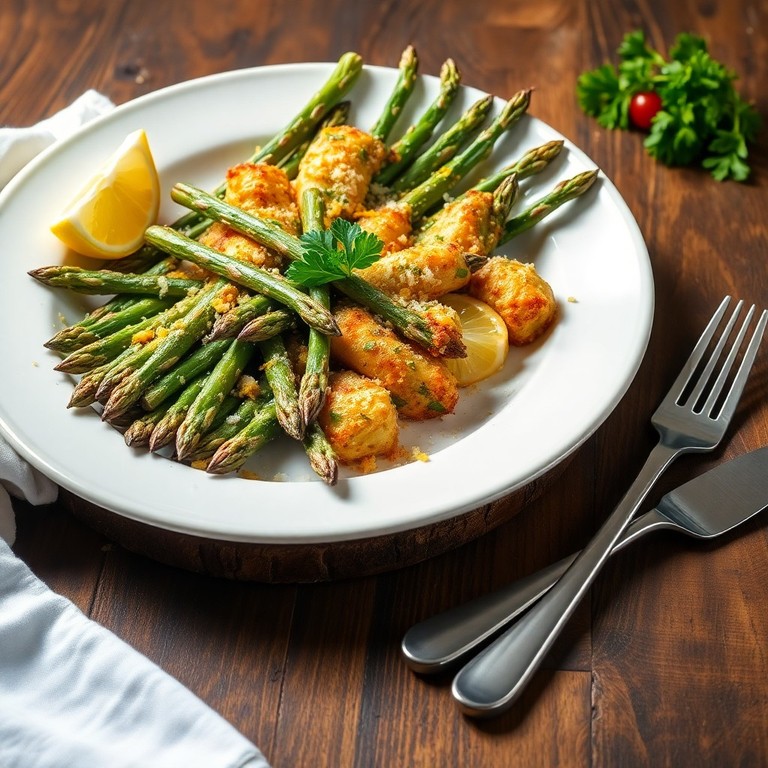 Überbackener Spargel mit Käsekruste
