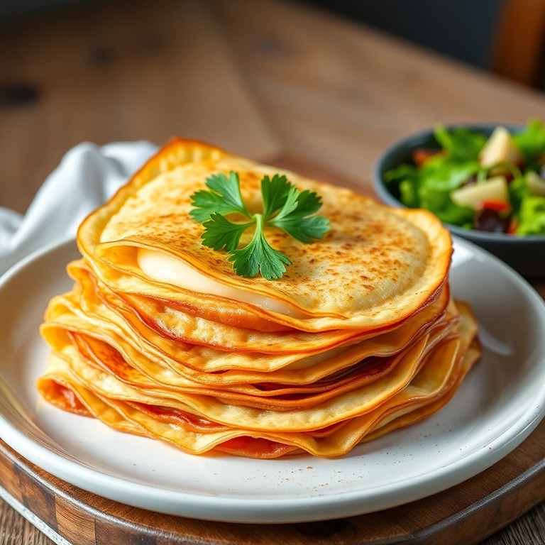 Crespelle di fagioli con ripieno di sottilette e prosciutto