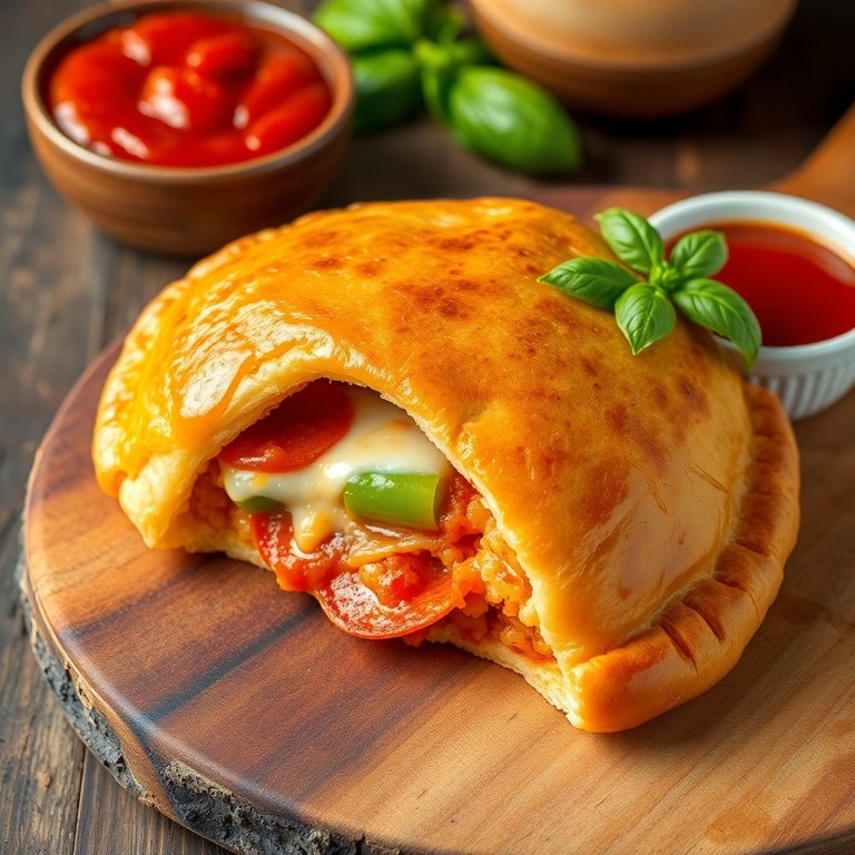 Classic Pepperoni and Cheese Calzone