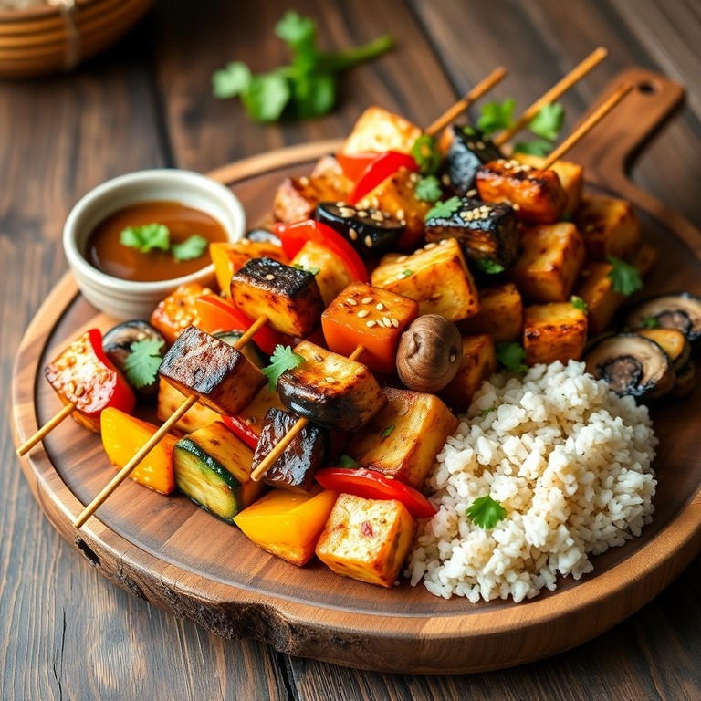 Vegetarian Asian Grilled Skewers