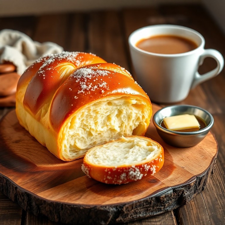 Brioche Doce com Leite e Açúcar