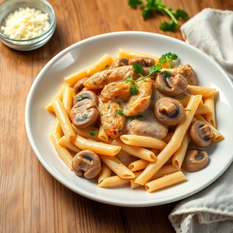 Creamy Chicken and Mushroom Pasta