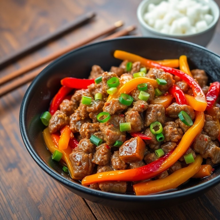 Gehakt en Paprika Roerbak met Aziatische Smaken
