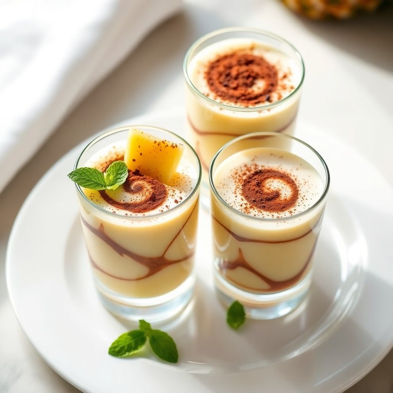 Mousse de Abacaxi com Chocolate