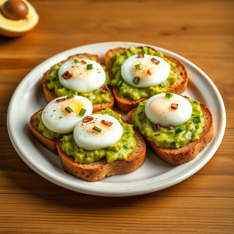 Creamy Avocado & Egg Toast with Spring Onions