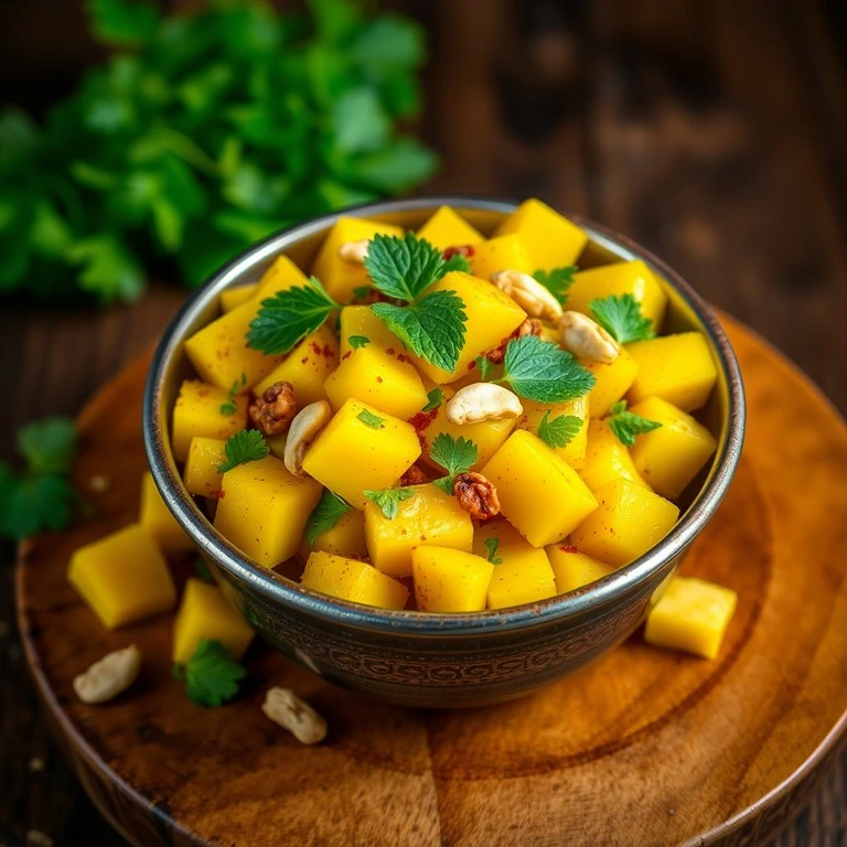 Spicy Green Mango Chaat - Mr. Cook
