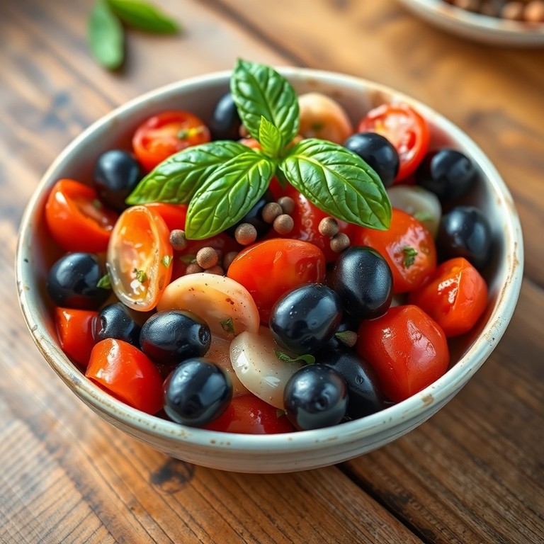 Salada Mediterrânea de Azeitonas e Palmito