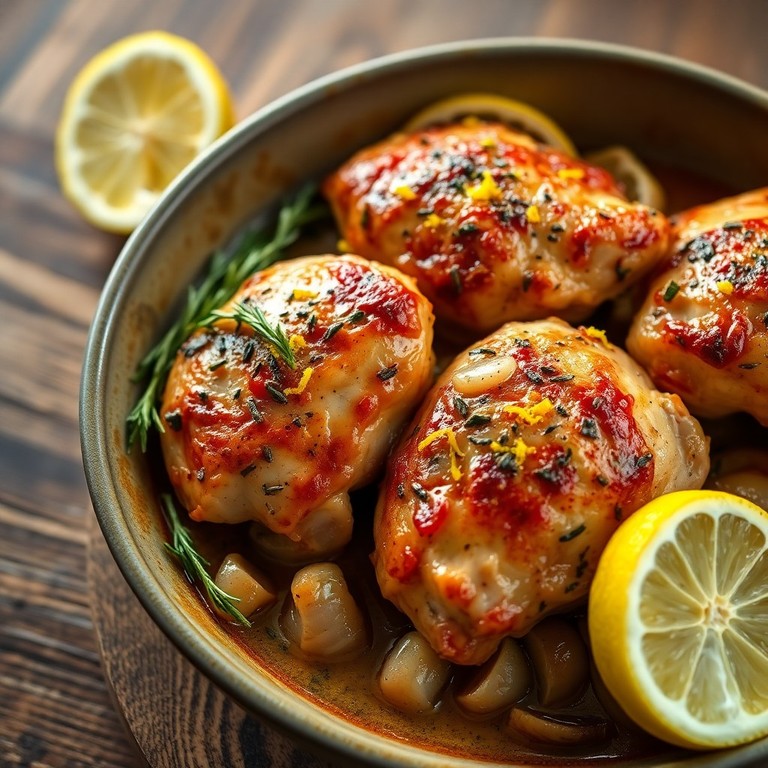 Herb-Infused Lemon Chicken with Dried Herbs