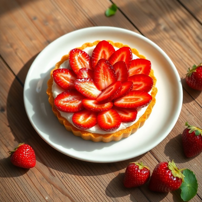 Tarta de Fresa Clásica con Masa de Galleta