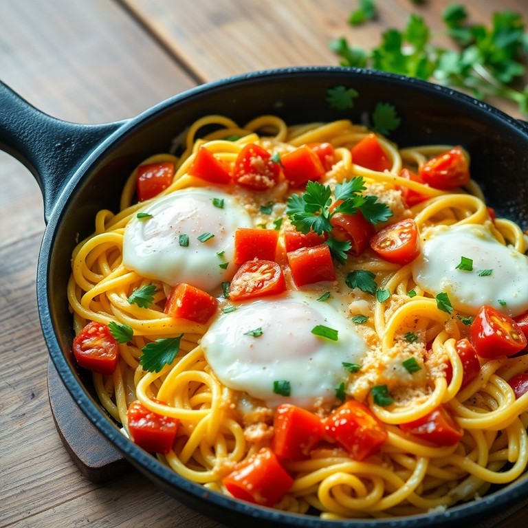 Nudelpfanne mit Ei, Zwiebeln und Knoblauch - Mr. Cook