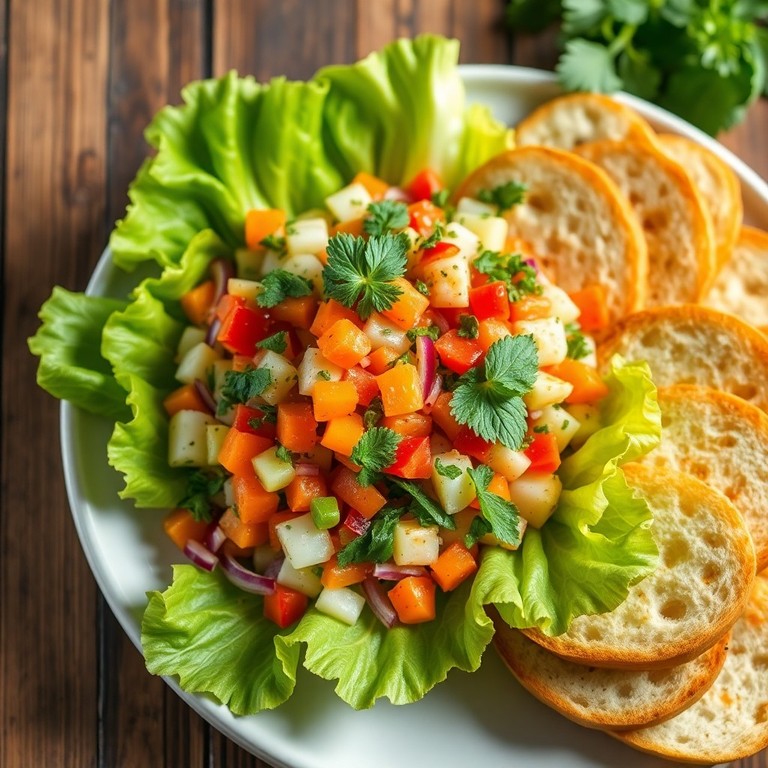 Tartar de Verdura Crujiente con Hierbas Frescas