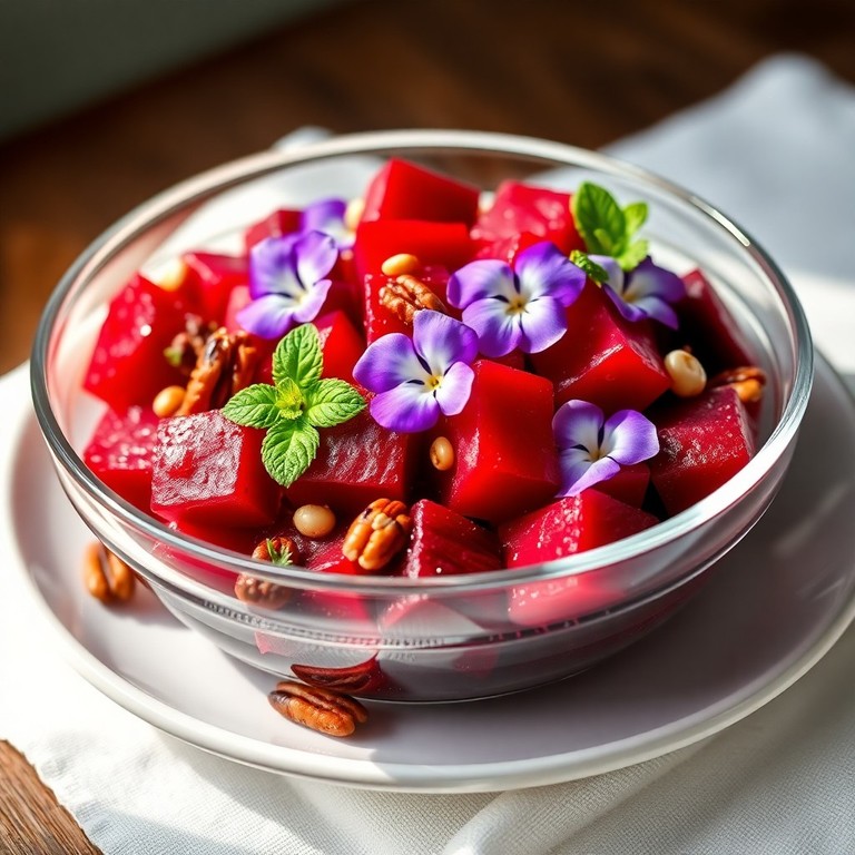 Ensalada Dulce de Remolacha y Flores de Viola