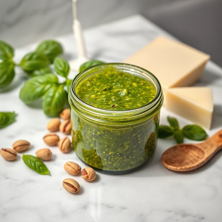 Sauce Pesto à la Pistache et Basilic