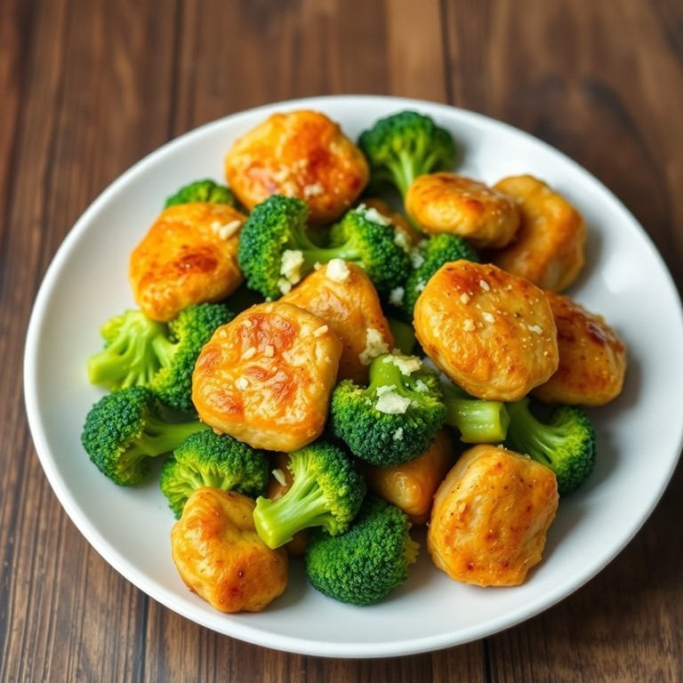 Crispy Garlic Chicken and Broccoli Bites