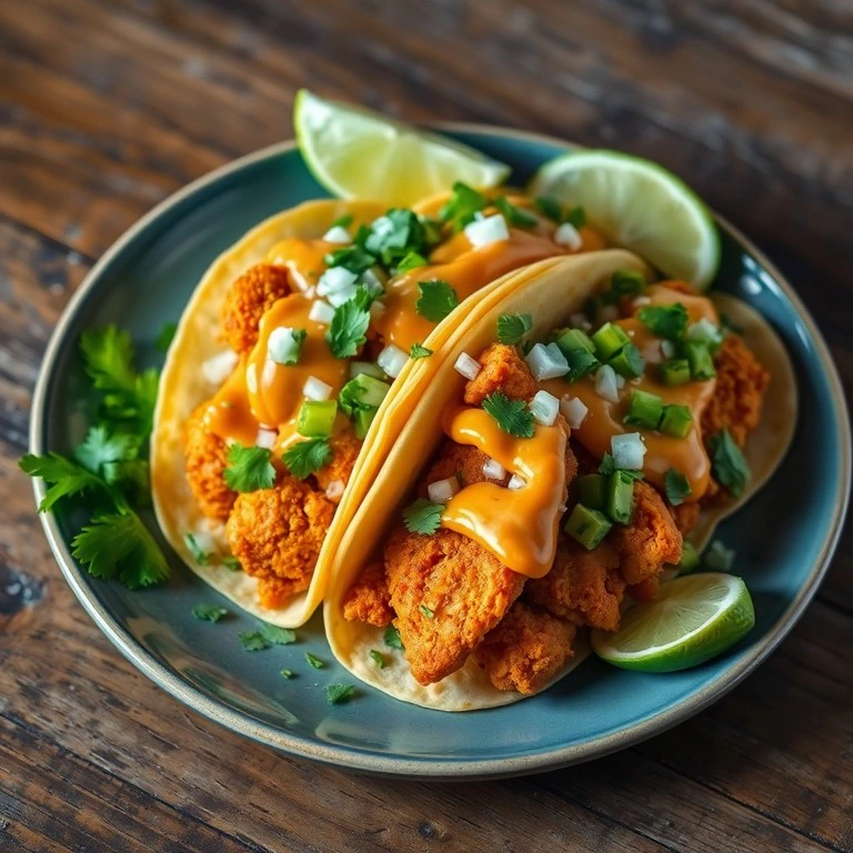 Tacos de Pollo Broster con Salsa Chipotle - Mr. Cook