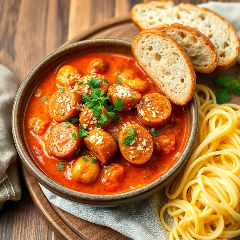 Salsicha Cremosa ao Estilo Italiano