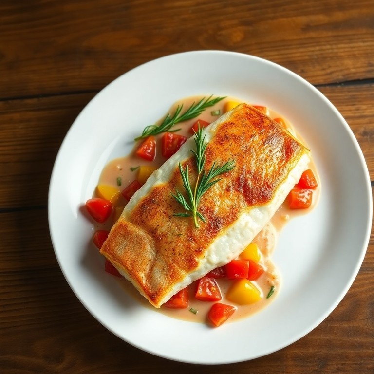 Creamy Rainbow Trout with Tomato and Herb Sauce