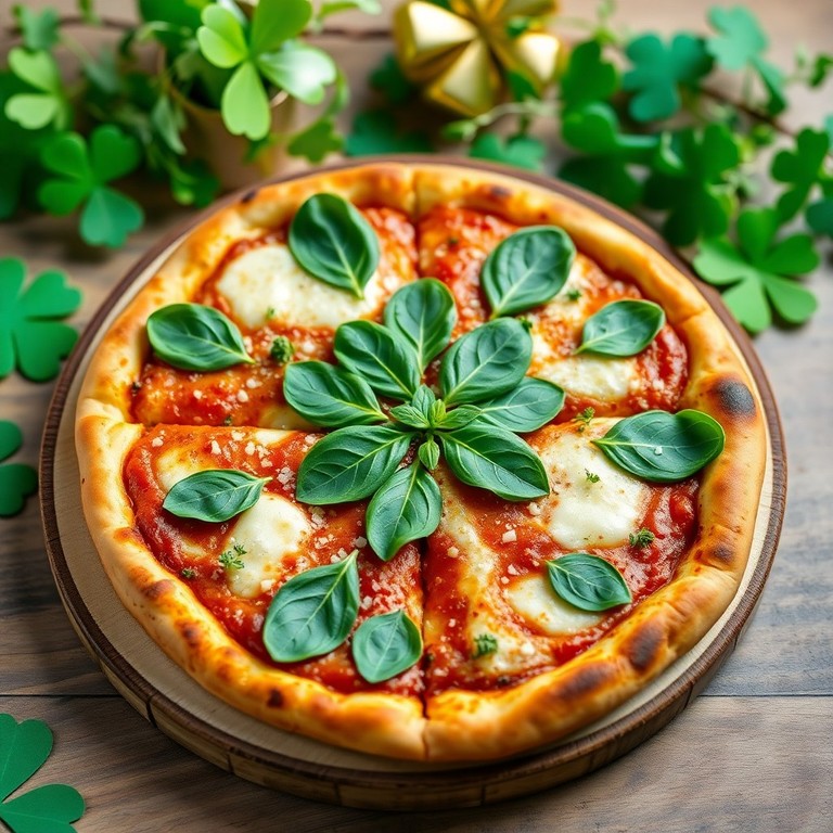 Classic Irish Shamrock Pizza