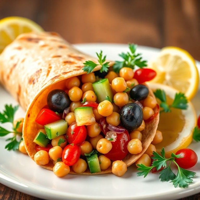 Mediterranean Chickpea Salad Wraps